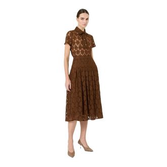 Max Mara Midi Skirts, female, Brown, Size: XL Airone Midi Skirt