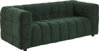 Vente-Unique Sof&aacute; de 2 plazas en tela boucl&eacute; verde LERICI de Pascal Morabito