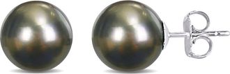 Delmar Black Tahitian Cultured Pearl Stud Earrings at Nordstrom Rack