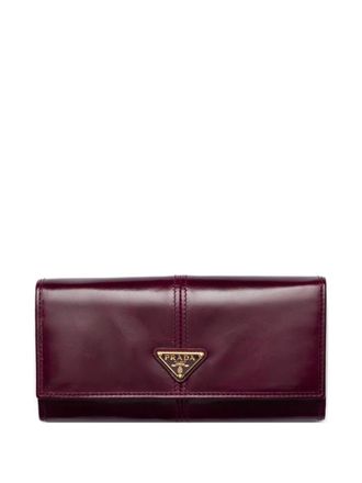 Prada Portafoglio grande con logo - Rosso