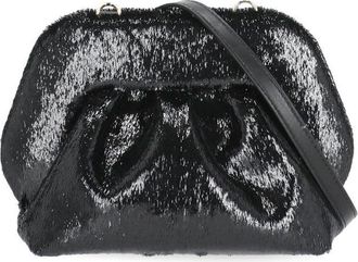 Themoir&egrave; Black Bios Small Soft Lurex Effect Handbag