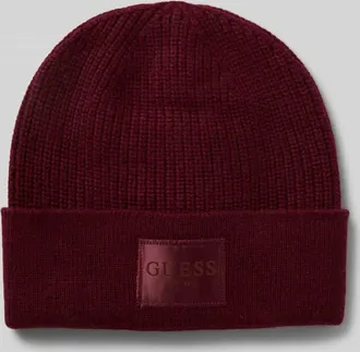 Guess Beanie mit Kaschmir-Anteil Modell BRENTON in Bordeaux, Größe L