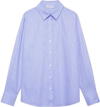 Anine Bing Essie Shirt - Dames - Overhemden - Blauw - XS - Katoen - Overhemden