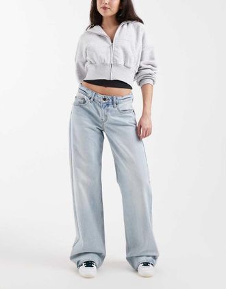 Levi's Jeans ampi a vita bassa lavaggio chiaro-Blu