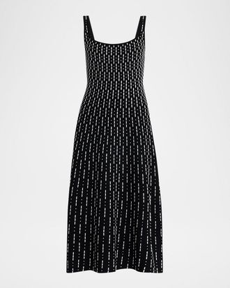 Staud Ellison Pleated Midi Dress