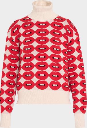 Libertine - Libertine French Kissing In The USA Cropped Cashmere Turtleneck