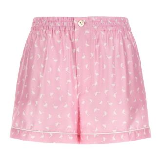 Moschino Silk Twill Shorts - female - Moschino - Casual Shorts - Pink - XS - Shorts