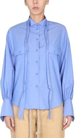 JEJIA Structured Poplin Shirt With High Collar