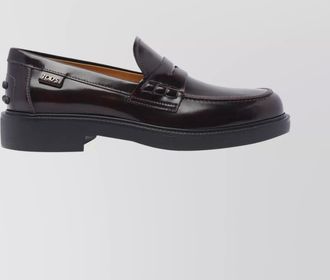 Tod's leather penny strap loafers with gommino detail
