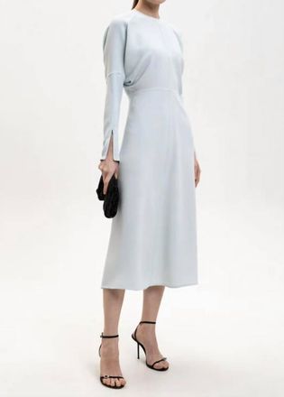 Victoria Beckham Dolman Midi Dress In Glace Blue