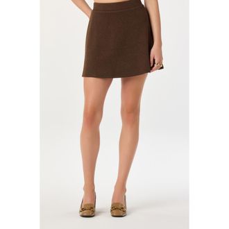 ASTR the Label Swing Knit Miniskirt in Brown at Nordstrom, Size X-Large