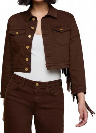 L'agence Koda Fringe Jacket In Brown