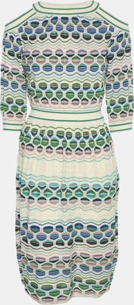 Missoni M Missoni Multicolor Knit Cut Out Shoulder Dress