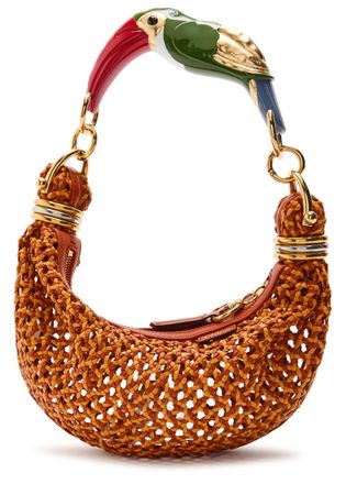 Chlo&eacute; Bracelet Toucan Braided Leather top Handle bag - Orange - One Size