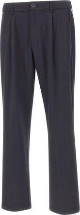 Herno Zachte wollen broek - Heren - Straight fit broeken - Zwart - S - Wol - Broeken