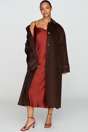 Maeve Wool Blend Balmacaan Coat Jacket