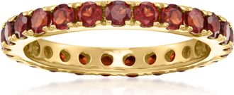 Ross-Simons Garnet Eternity Band in 18kt Gold Over Sterling