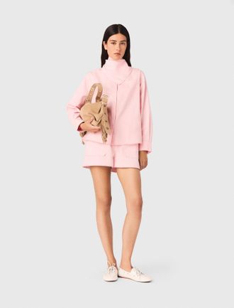 Maje Shirt With Removable Scarf - Pink - Maje