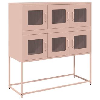 Berkfield Home Sideboard Pink 100.5x39x107 cm Cold-rolled Steel