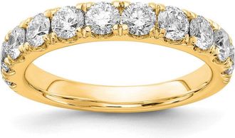 Diamond2Deal 14k Gold Lab Grown Diamond Wedding Band Ring 1.5Ct Clarity- VS Color- G-H