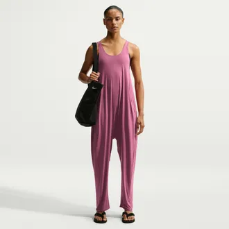 Nike Womens Zenvy Jumpsuit in Red | IR1942-654