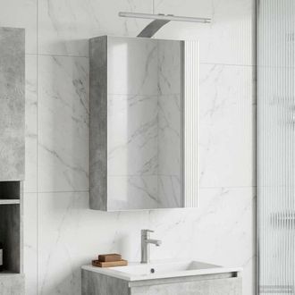 vidaXL Vidaxl Mobiletto Per Specchio Da Bagno Grigio Cemento