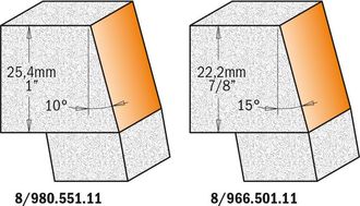 CMT 880.551.11 Frais &Agrave; Biselar Con Rodamiento Hw S=12,7 D=28,5x25,4 A=10&deg;