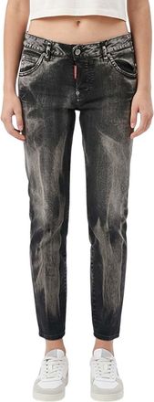 Dsquared2 Dark Grey Skinny Mid Rise Jeans