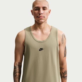 Nike Mens Nike Sportswear Premium Essentials Tank Top in Brown | IH1915-276