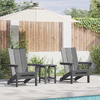 vidaXL Muebles De Lounge Para Jard&iacute;n 3 Pcs Gris Claro 38 X 38 X 46cm Vidaxl