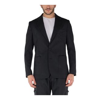 Palm Angels Blazers, male, Black, L, Monogram Blazer Jacket