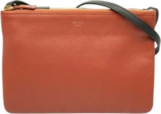 Celine Pre-owned Trio Crossbody Bag - Dames - Vintage Schoudertas - Oranje - ONE Size - Leer - Vintage