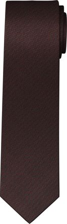 Olymp Krawatte OLYMP Seidenkrawatte, Herren, rot (bordeaux), Obermaterial: 100% Seide, Krawatten Krawatte, mit dezenter Struktur