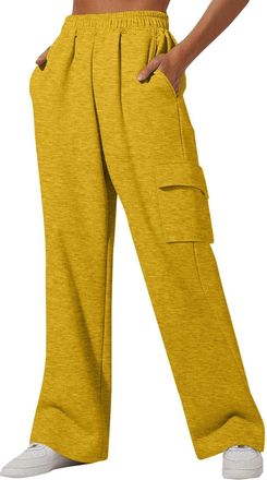 Generic Jogging Bottoms for Women,Womens Wide Leg Sweatpants Casual Jogger Pants Straight Leg Baggy Elastic High Waisted Sport Yoga Pant Plain Loose Tracksuit