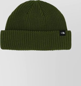 The North Face ribbed texture hat folded cuff