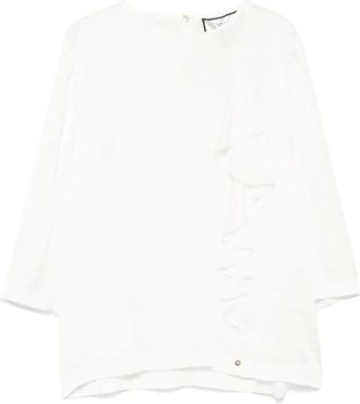 Nissa Blusa con dettaglio drappeggiato - Bianco