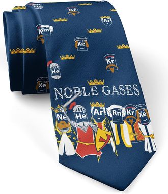 Generic Noble Gases Necktie Funny Neckties for Men Science Teacher Tie Mens Novelty Neckties