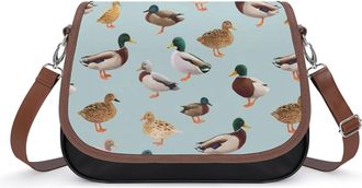 Generic Mallard Ducks Pattern Fashion Womens Crossbody Bags Novelty Handbag Shoulder Bag Purse