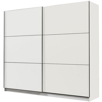 Dmora Guardaroba Grande Piateda, Armadio Camera da Letto 8 Ripiani, Appendiabiti, 2 Ante, 217x210h cm Bianco Opaco