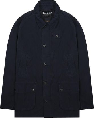 Barbour Blue Solid Shirt Collar Jacket
