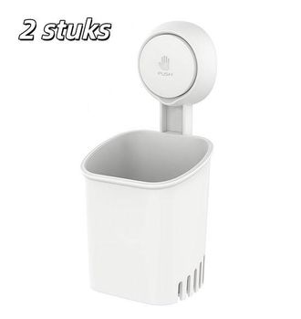 OEM 2 Piezas, Ventosa Fuerte, No Requiere Perforaci&oacute;n, Montaje En Pared, Estante Para Ducha, Desmontable, Autodrenante, Ba&ntilde;o Y Lavabo, Blanco