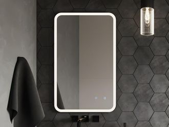 Vente-Unique Specchio per bagno illuminato rettangolare e antiappannante 50 x 80 cm - LIMORICO