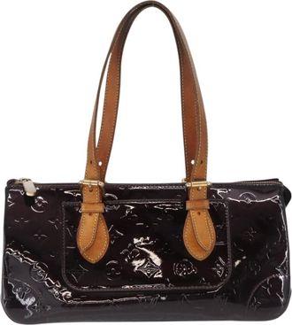 Louis Vuitton Rosewood Avenue Handbag Monogram Vernis Burgundy Patent_Leather Handbag (Pre-Owned)