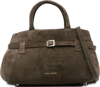 Manu Atelier Le Cambon suede tote bag - Green