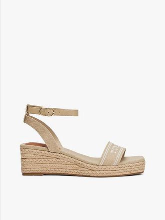 Tommy Hilfiger Alpargatas con cu&ntilde;a y monotipo Hilfiger