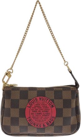 Louis Vuitton Brown Coated Canvas Pochette Pouch (Pre-Owned)