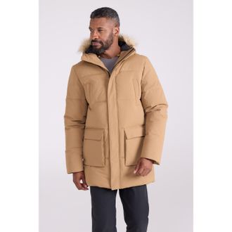 Mountain Warehouse Waterafstotende gewatteerde parka voor heren (Tan)