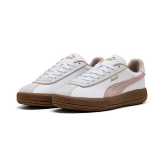 Puma Sneaker PUMA CLUB KLASSIKA, Damen, Gr. 37,5, puma wei&szlig;, rose latte, puma gold, Leder, Schuhe Sneaker, Obermaterial aus Leder, Innenmaterial aus Textil