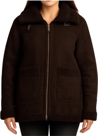 Yes-Zee O061 Kj 00 Jas - Dames - Zomerjassen - Bruin - M - Leer - Jassen