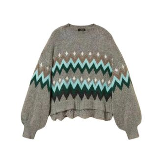 Twinset Round-neck Truien - Dames - Ronde hals truien - Grijs - M - Truien & Vesten